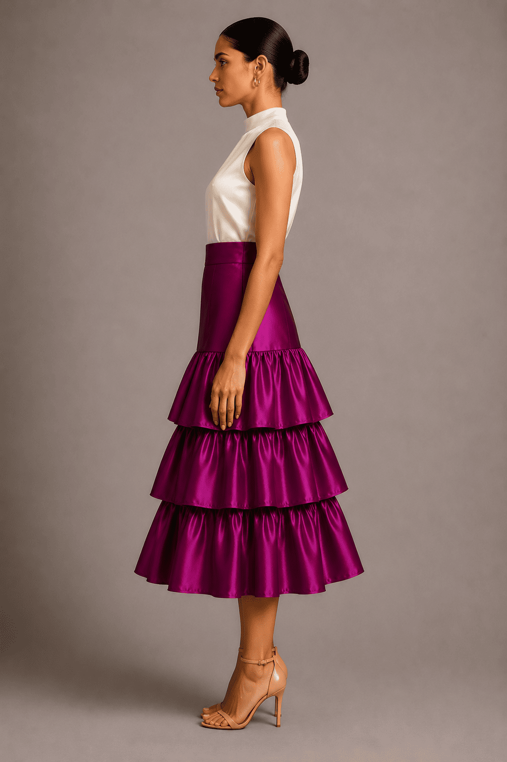 LOUVRE GODET SKIRT
