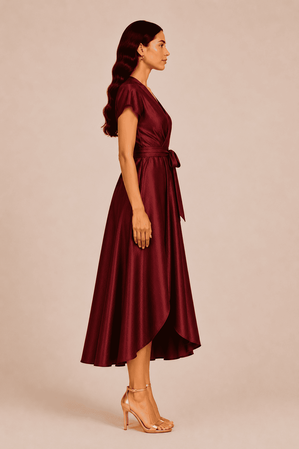 CASCADE WRAP DRESS