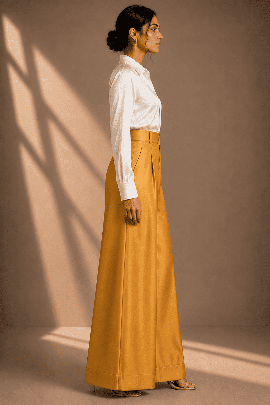 MODERN COLUMN TROUSER SILK