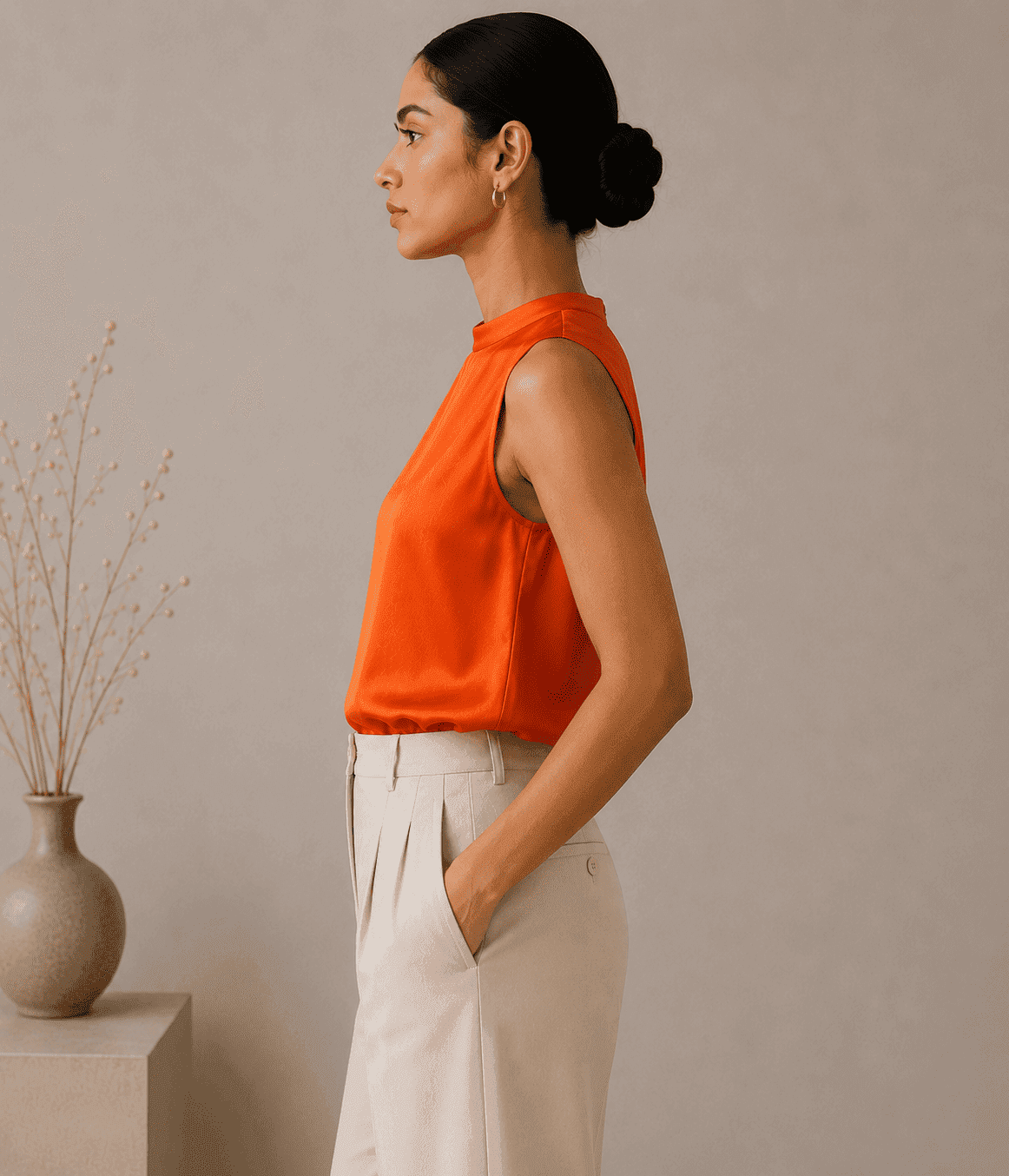 SILK SHELL TOP