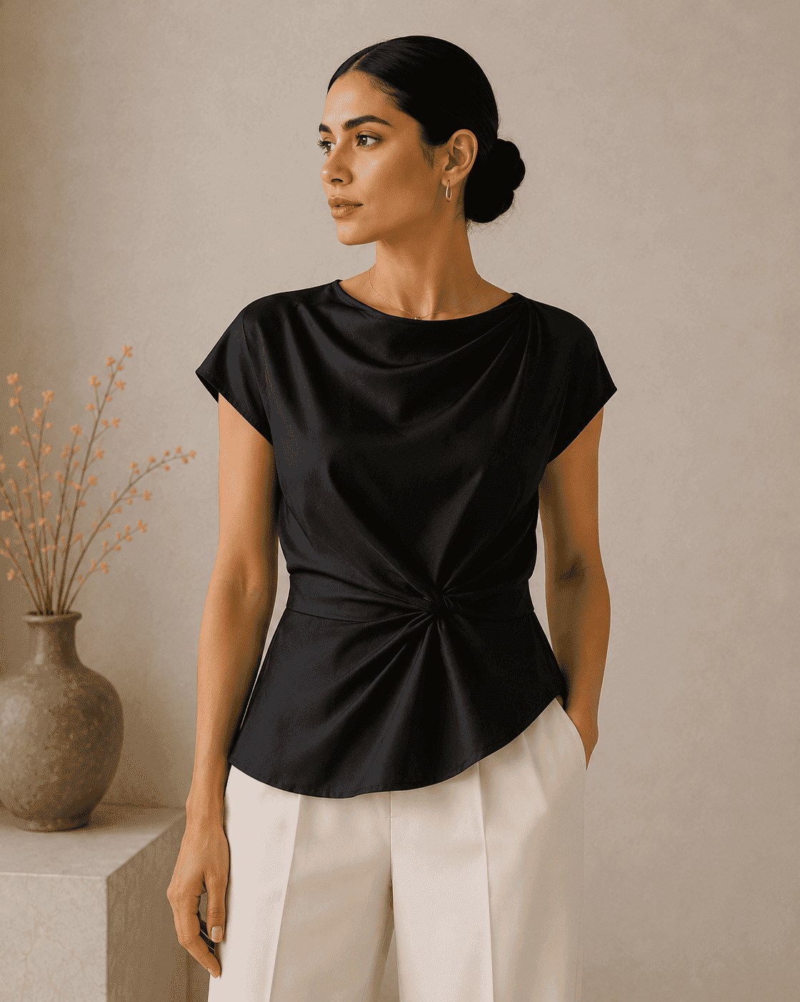 SCULPTURAL TWIST TOP