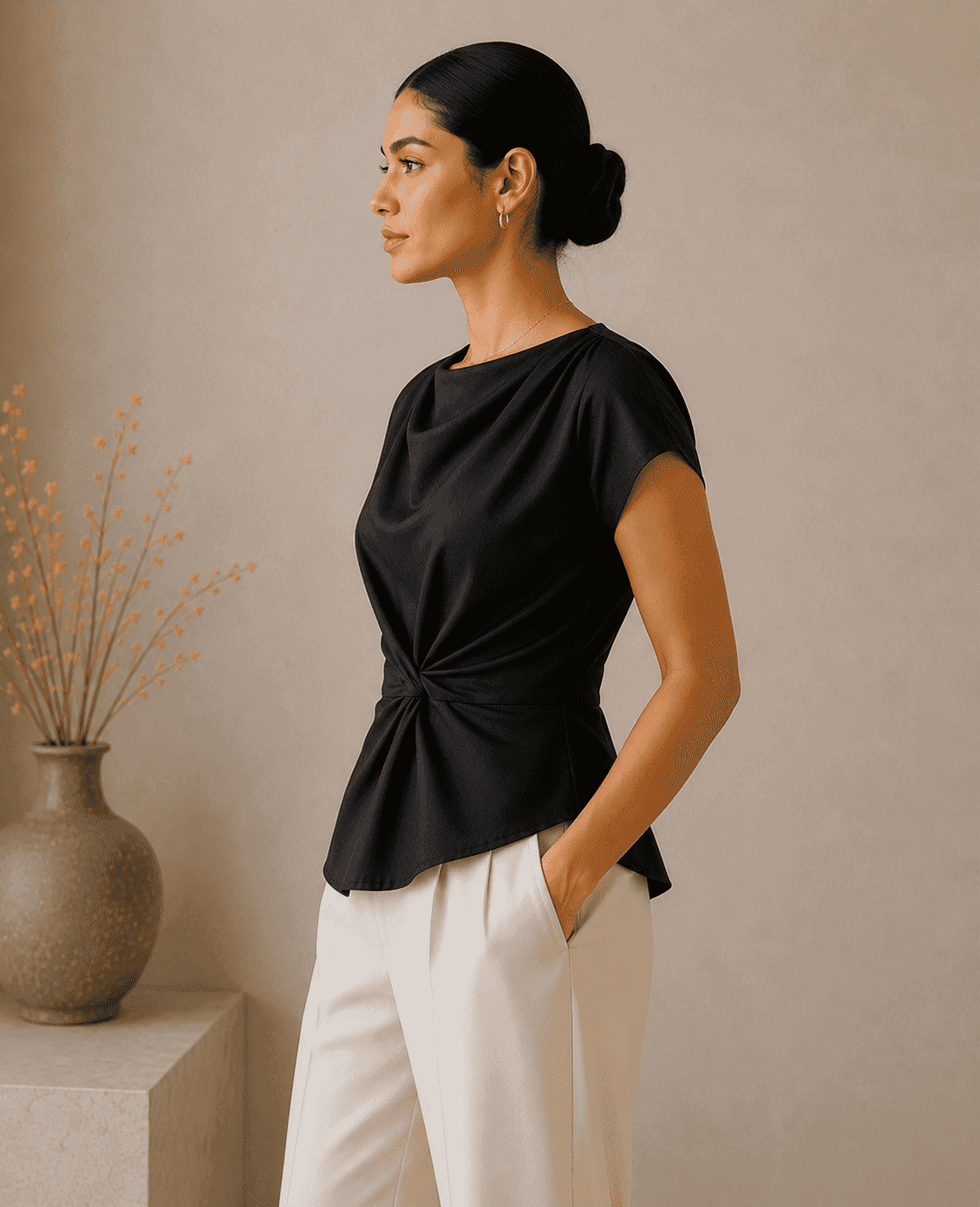 SCULPTURAL TWIST TOP