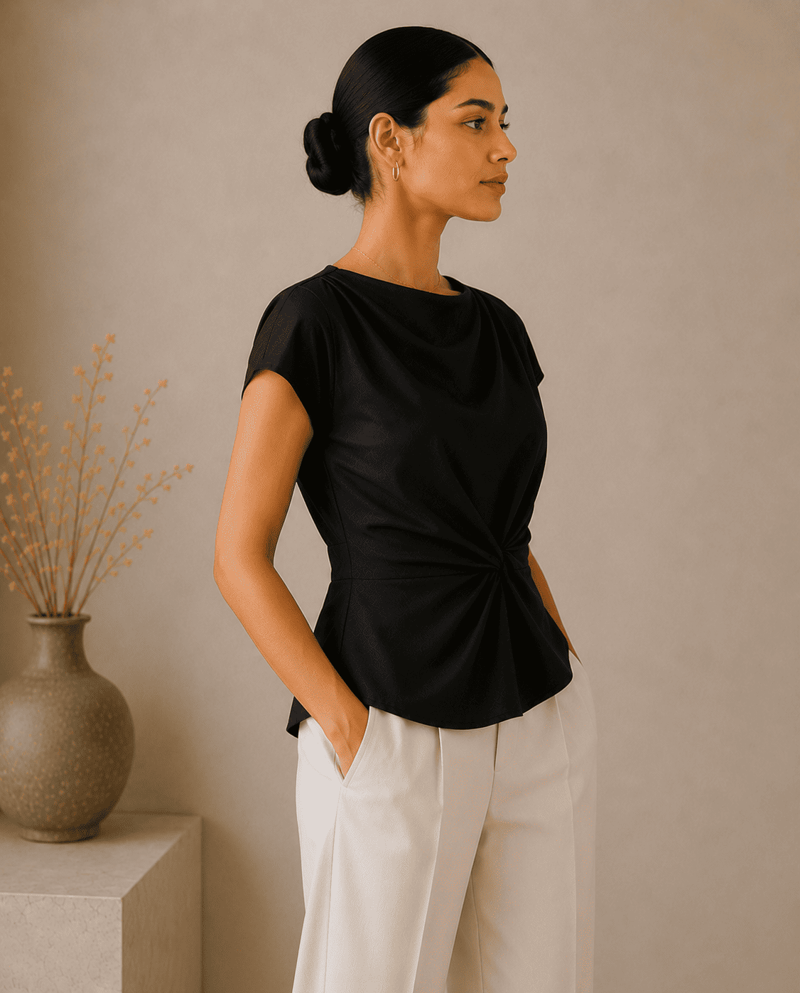 SCULPTURAL TWIST TOP