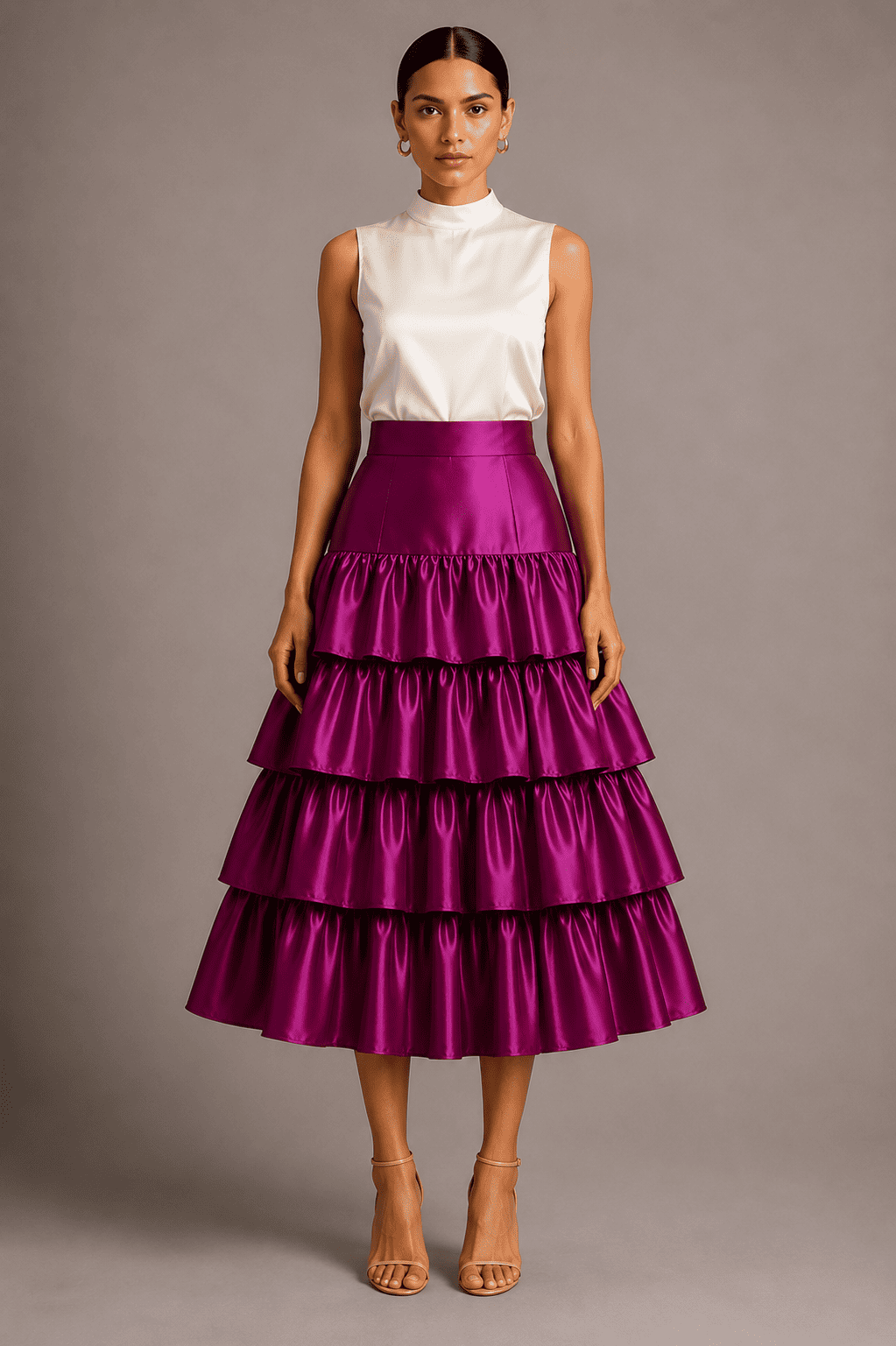 LOUVRE GODET SKIRT
